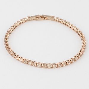 CZ rose gold plated bracelet